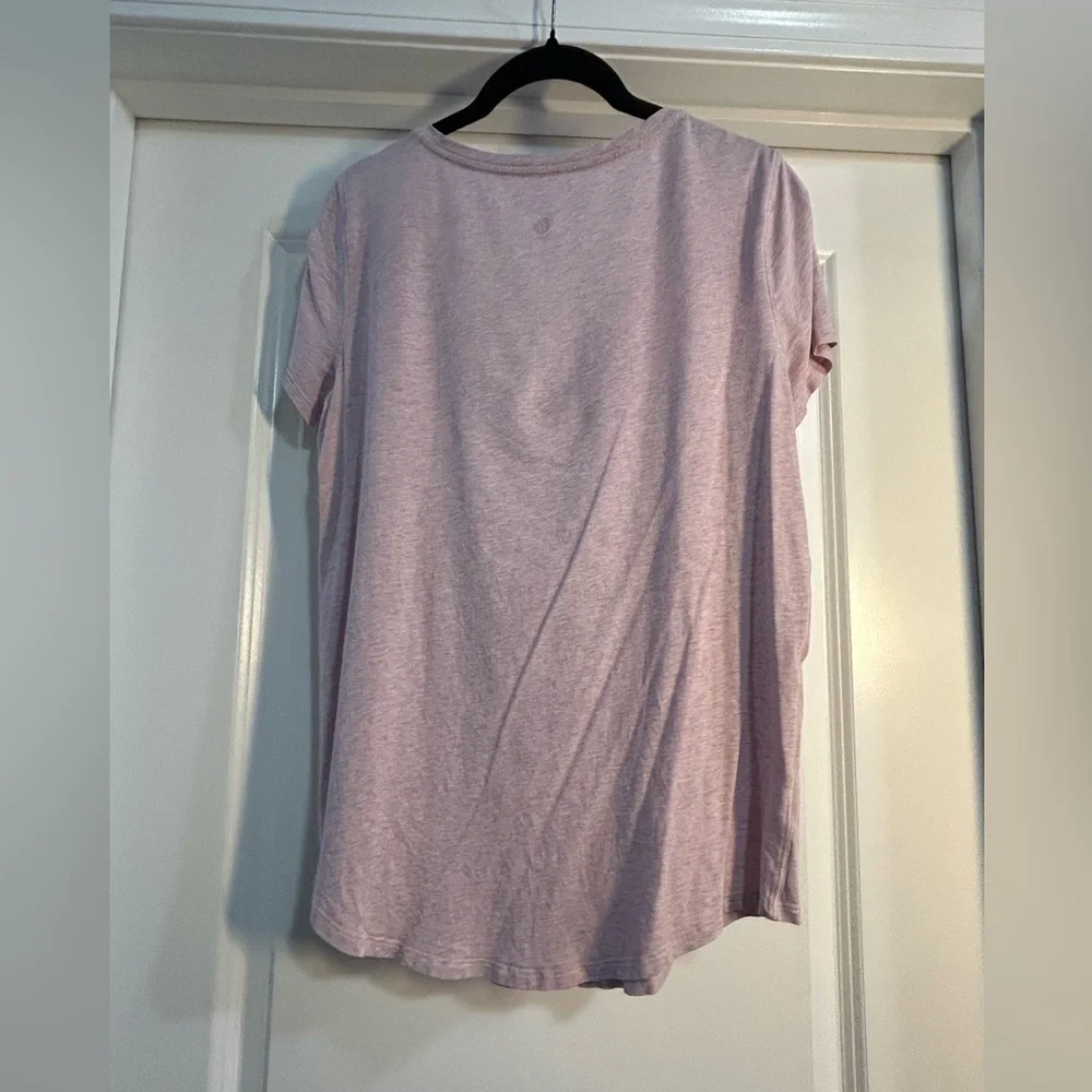 Lululemon Women's Pink Taupe‎ V-Neck Top-PTP 20